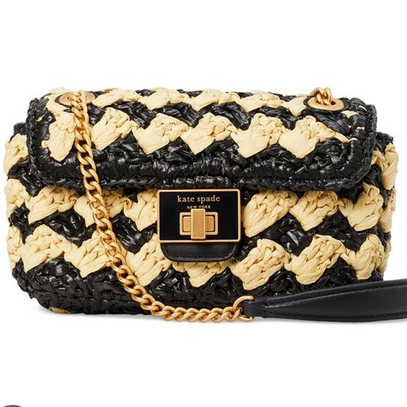 ✔️💯 Authentic Kate Spade Evelyn Straw Crossbody bag - Picture 2 of 8